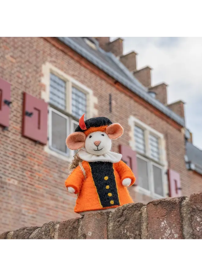 Sjaal met Verhaal - Decoratie Pietermuis - Oranje