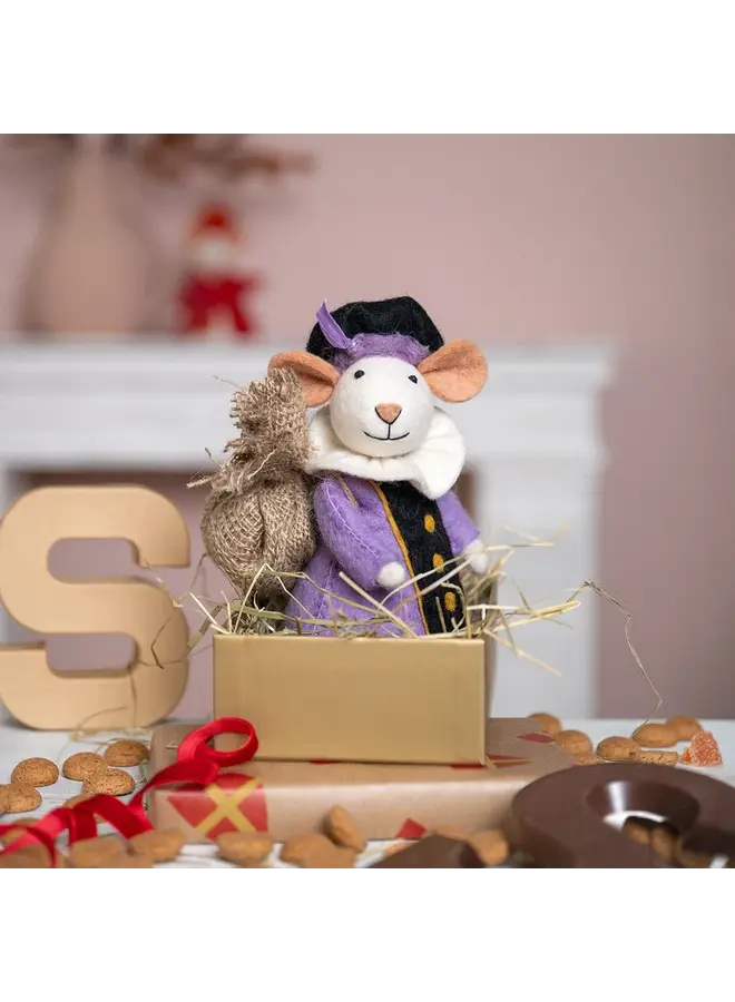 Sjaal met Verhaal - Decoratie Pietermuis - Lila