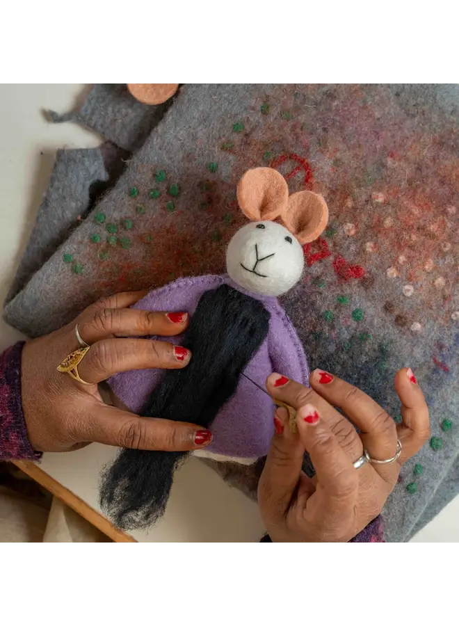 Sjaal met Verhaal - Decoratie Pietermuis - Lila