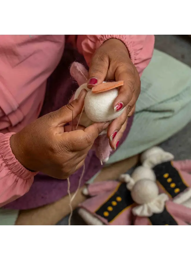 Sjaal met Verhaal - Decoratie Pietermuis - Lichtroze