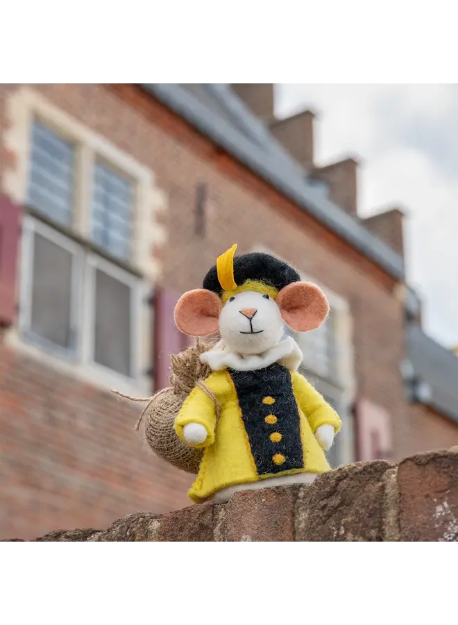 Sjaal met Verhaal - Decoratie Pietermuis - Geel