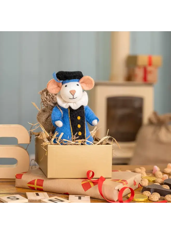 Sjaal met Verhaal - Decoratie Pietermuis - Blauw