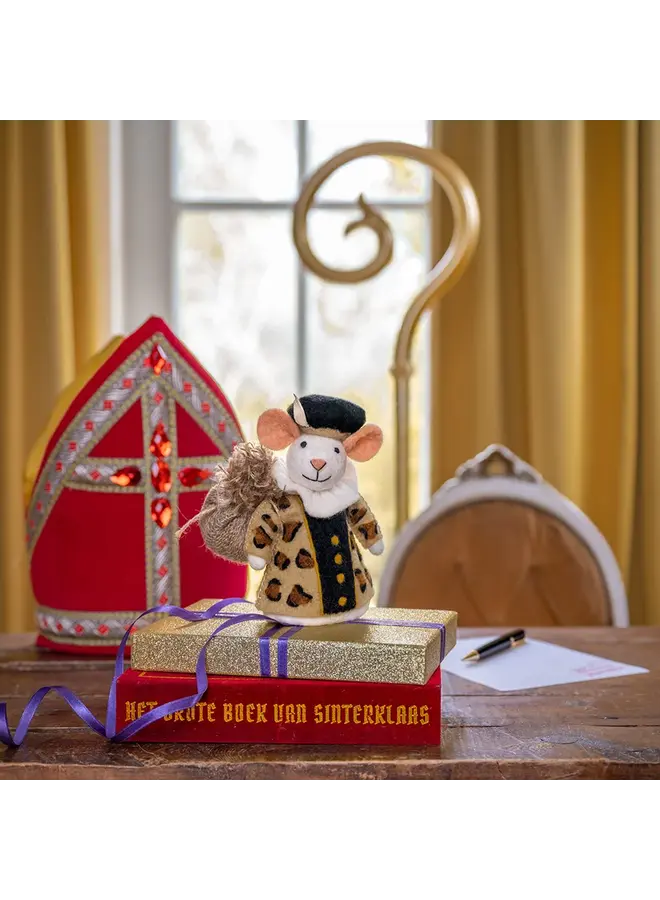 Sjaal met Verhaal - Decoratie muis Panterpiet