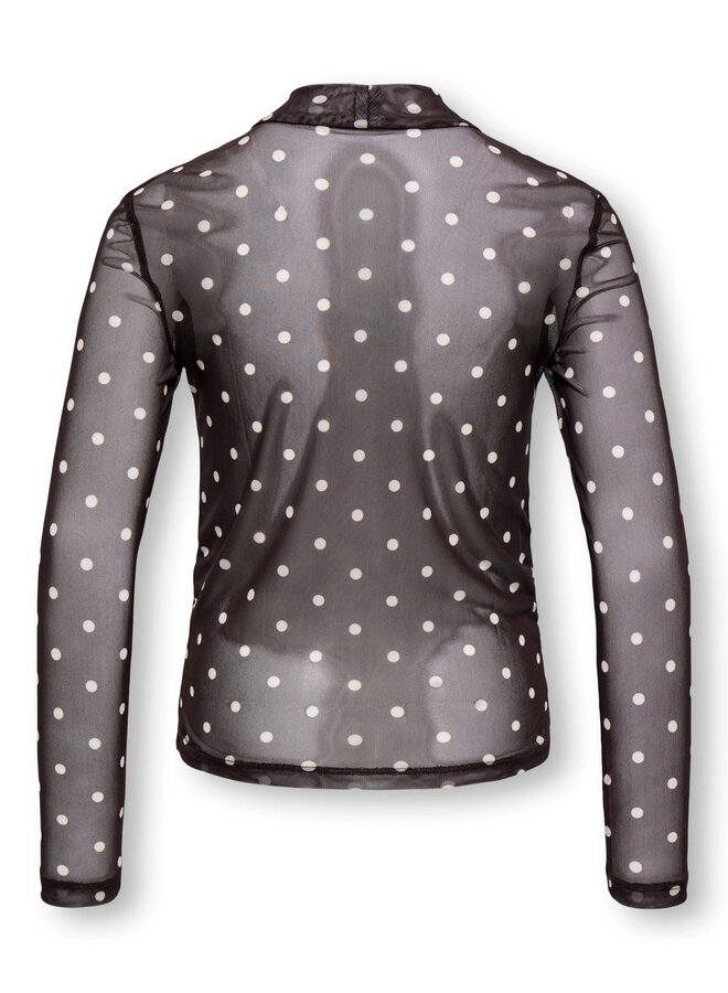 Kids Only - Erica mesh top - Bracken tofu dots