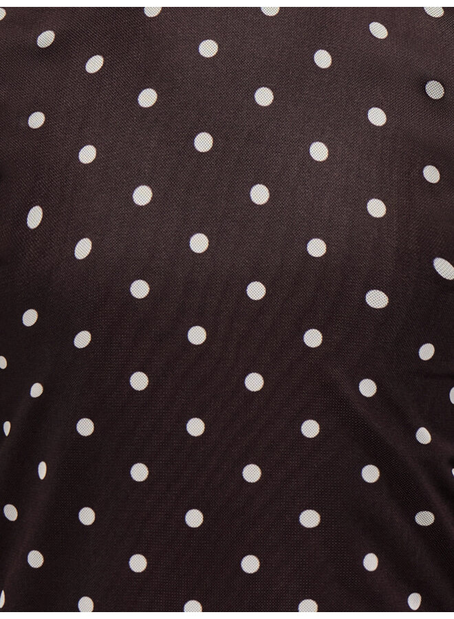 Kids Only - Erica mesh top - Bracken tofu dots