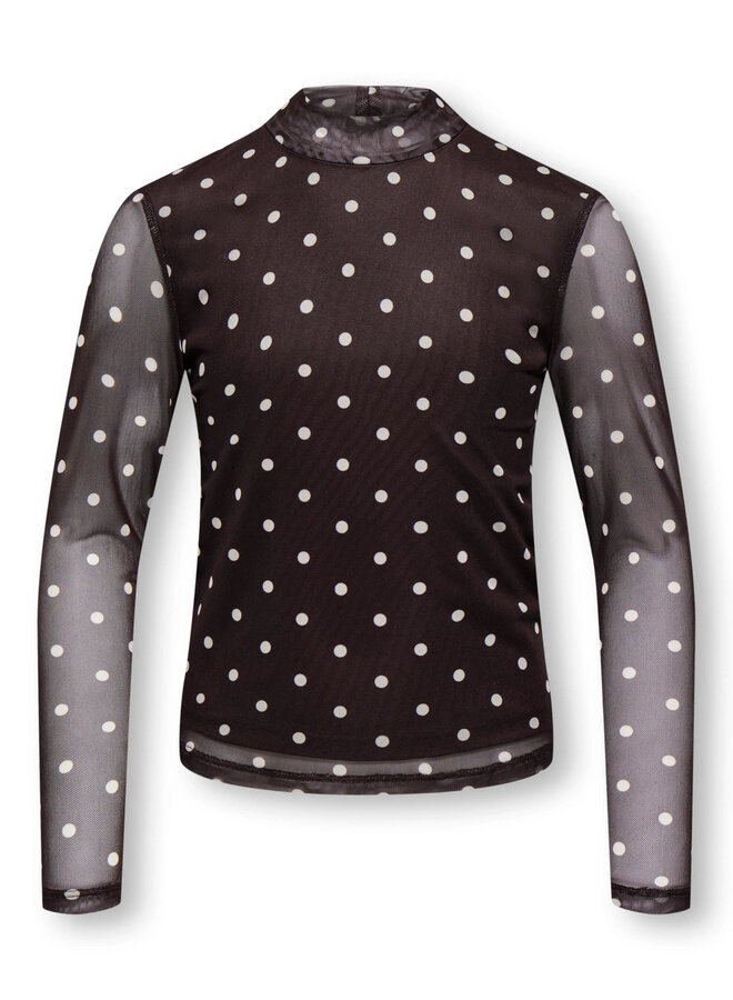Kids Only - Erica mesh top - Bracken tofu dots