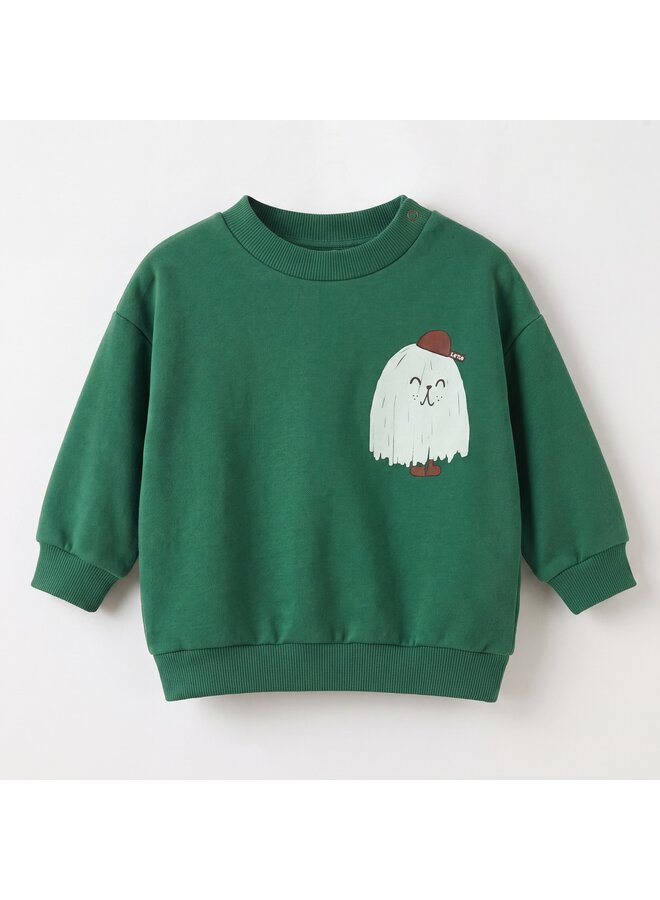 Baby sweatshirt small good monster - Green