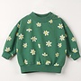 Lötiekids - Baby sweatshirt daisies all over - Green