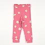 Lötiekids - Baby rib leggings daisies all over - Pink lemonade