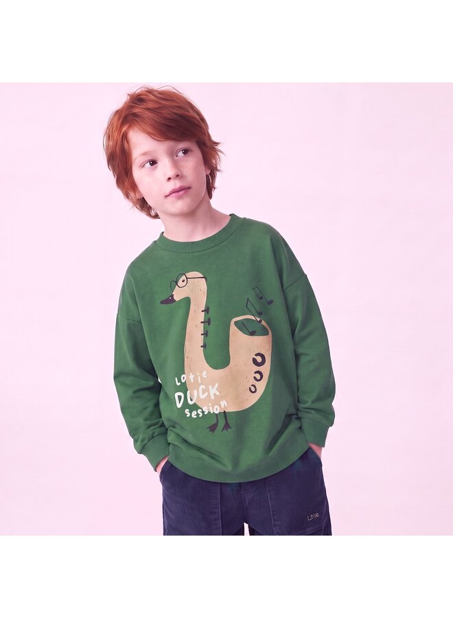 Lötiekids - Sweatshirt duck session - Green