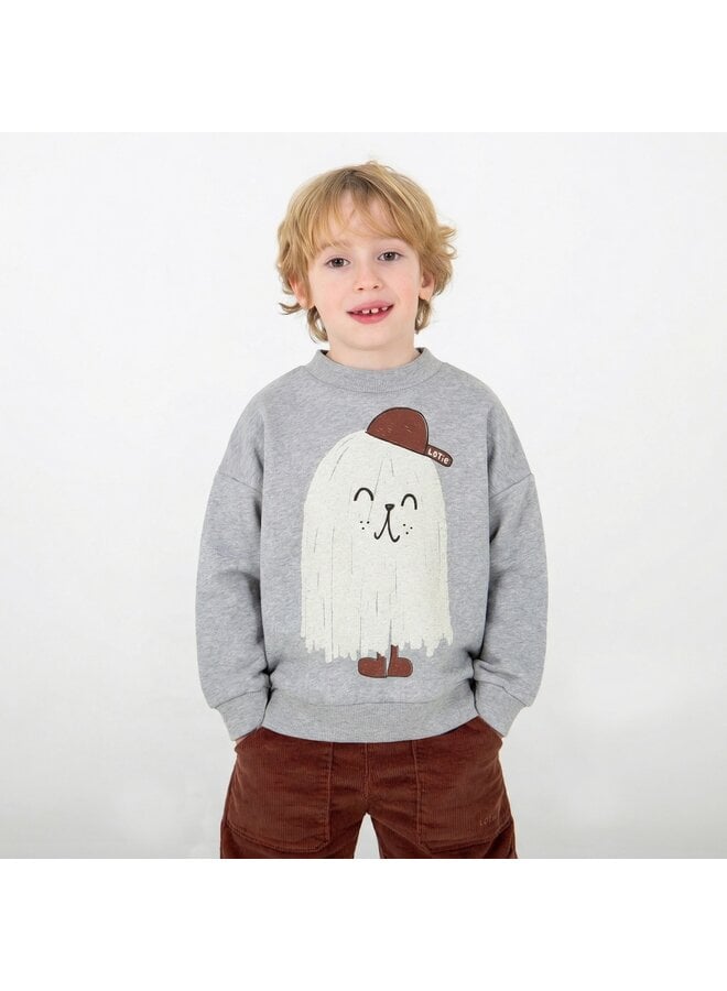 Lötiekids - Sweatshirt good monster - Medium grey melange