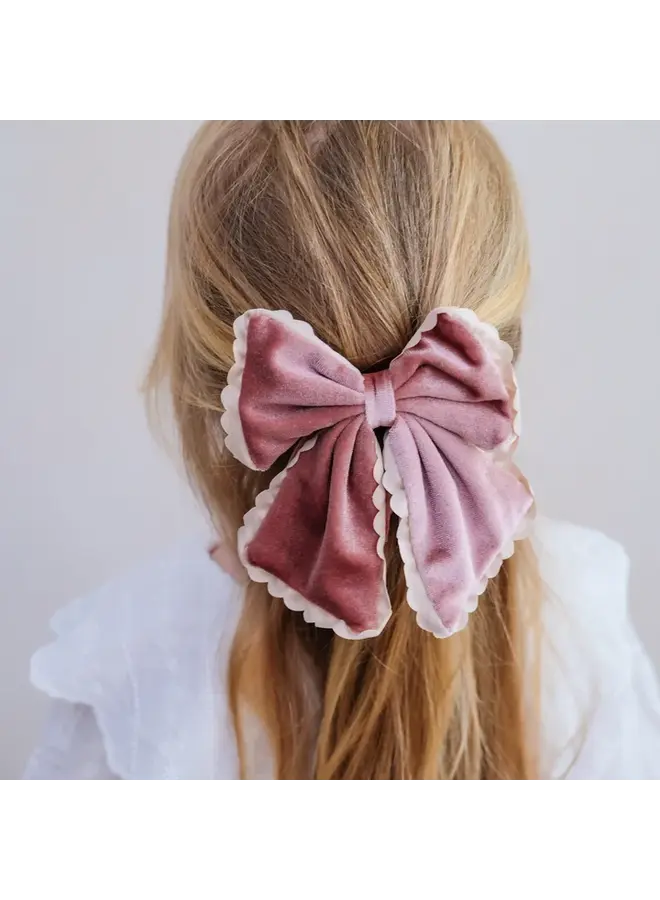 Mimi & Lula - Scalloped edge velvet bow