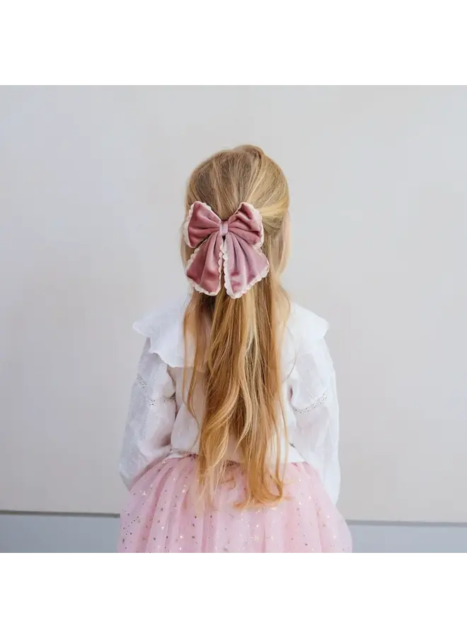 Mimi & Lula - Scalloped edge velvet bow