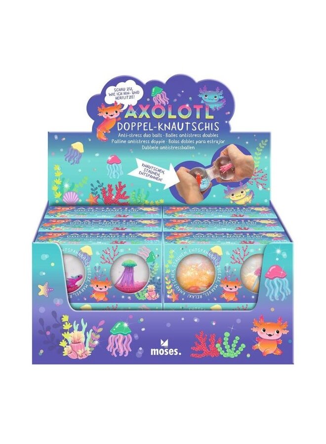 Moses - 38249 - Axolotl dubbele anti stressbal