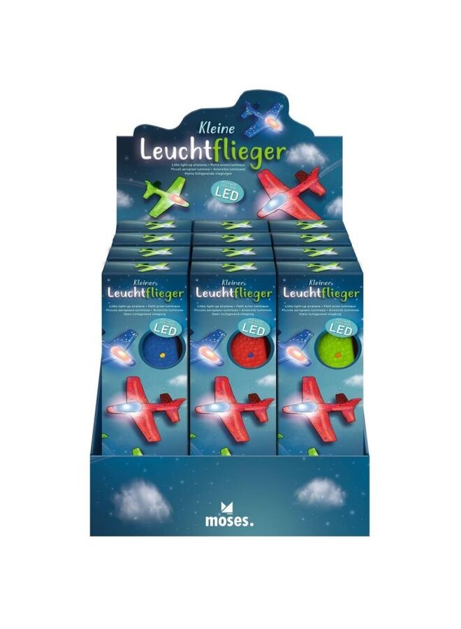 38194 - LED vliegtuig met licht 17cm