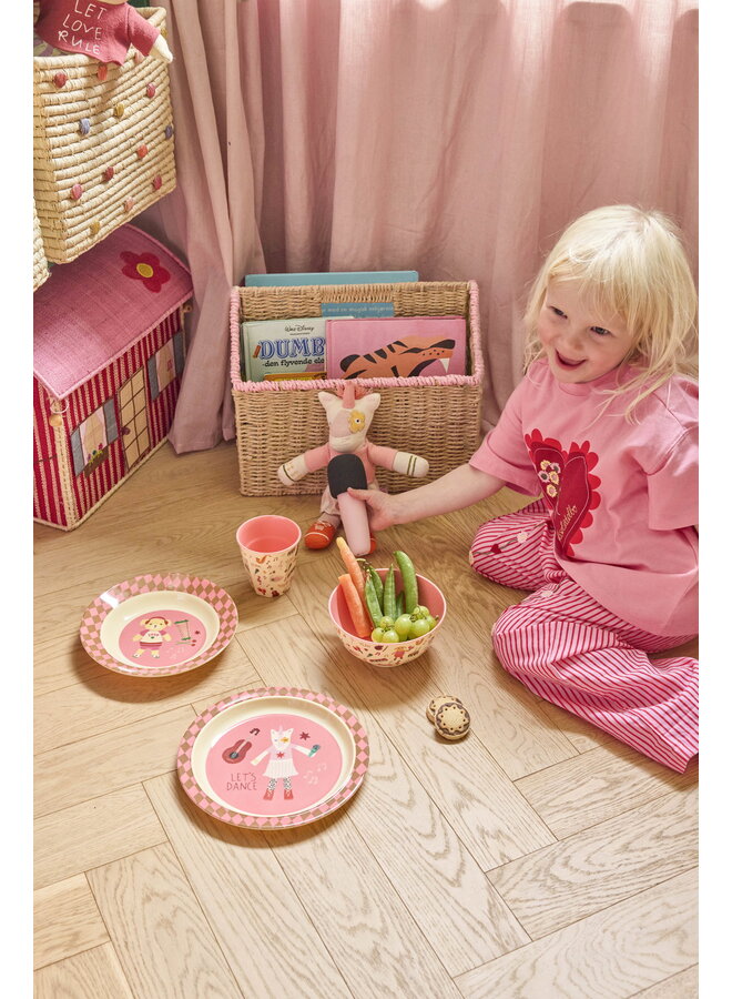 rice - Kleine melamine beker - Roze music band