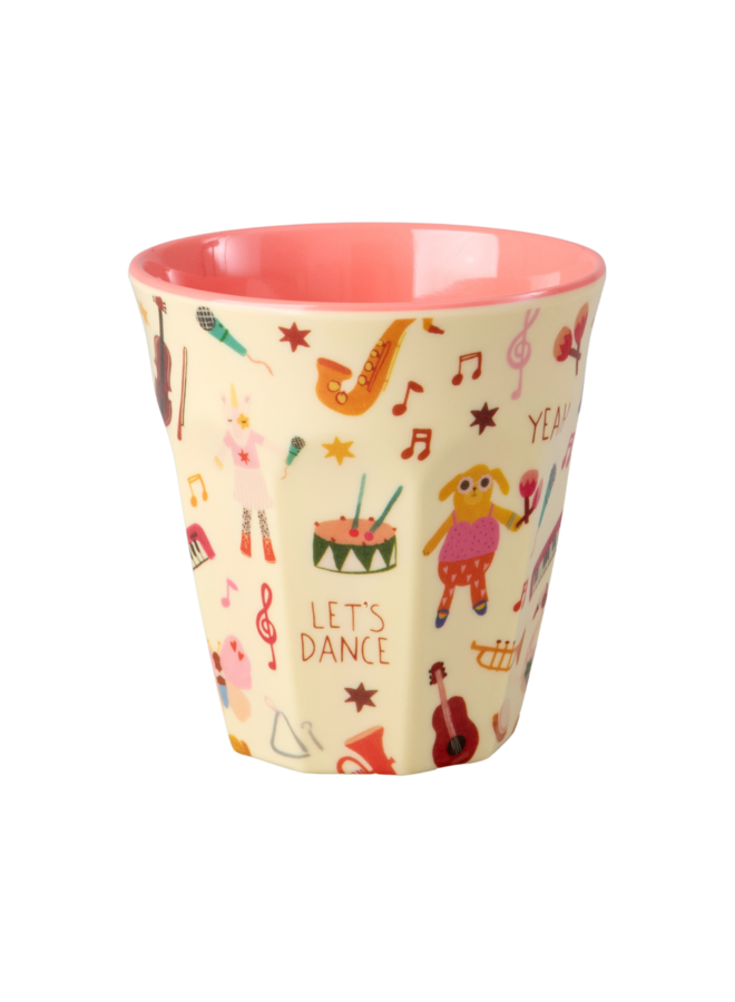 rice - Medium melamine beker - Roze music band