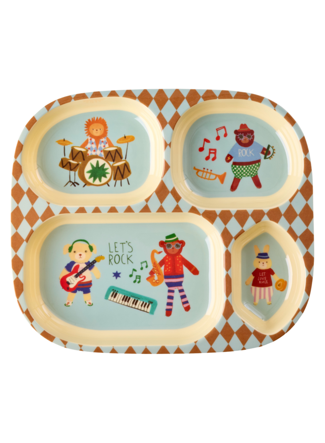 Melamine bord met 4 compartimenten - Mint music band