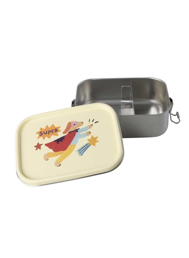rice - Kleine roestvrijstalen lunchbox - Crème hero print