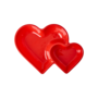 rice - Melamine serveerbord - 2 hearts