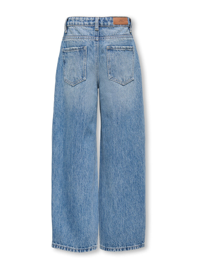 Kids Only - Amber lw destroy baggy - Medium blue denim
