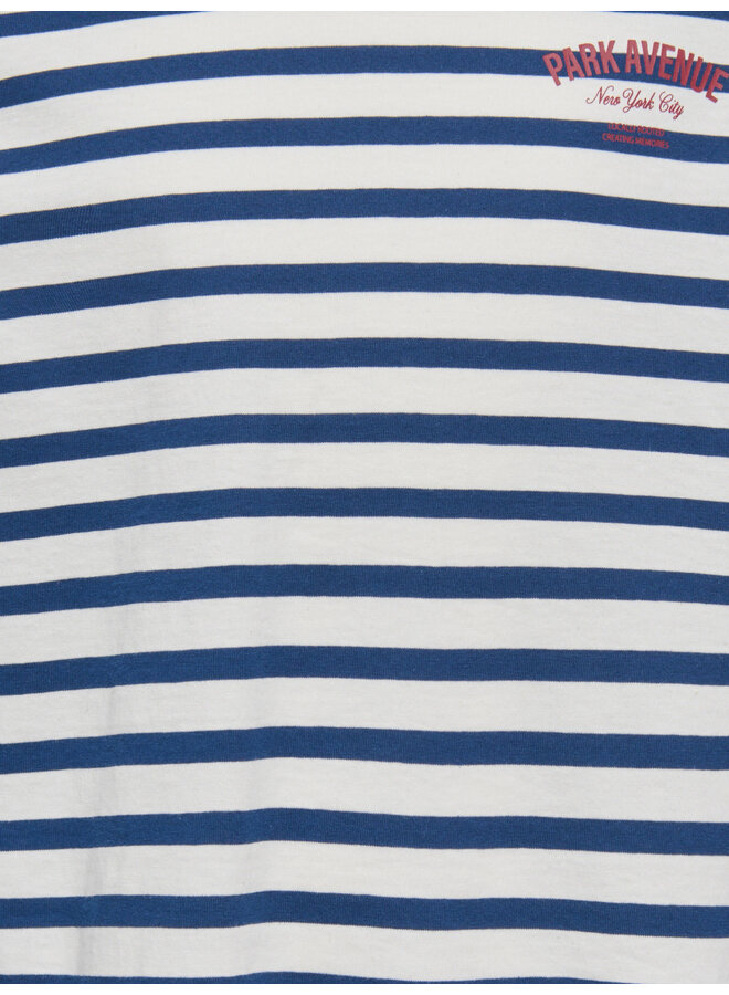 Kids Only - Lida ls stripe top - Cloud dancer/Navy peony