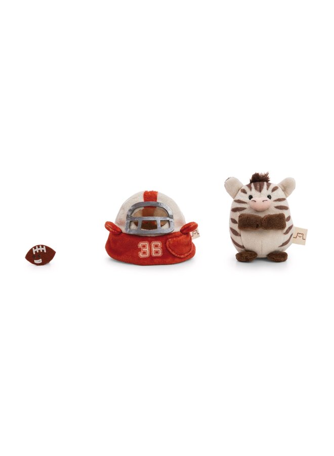 NICI - Mymochi set - Zebra Stripey with football costume (Hobby edition)