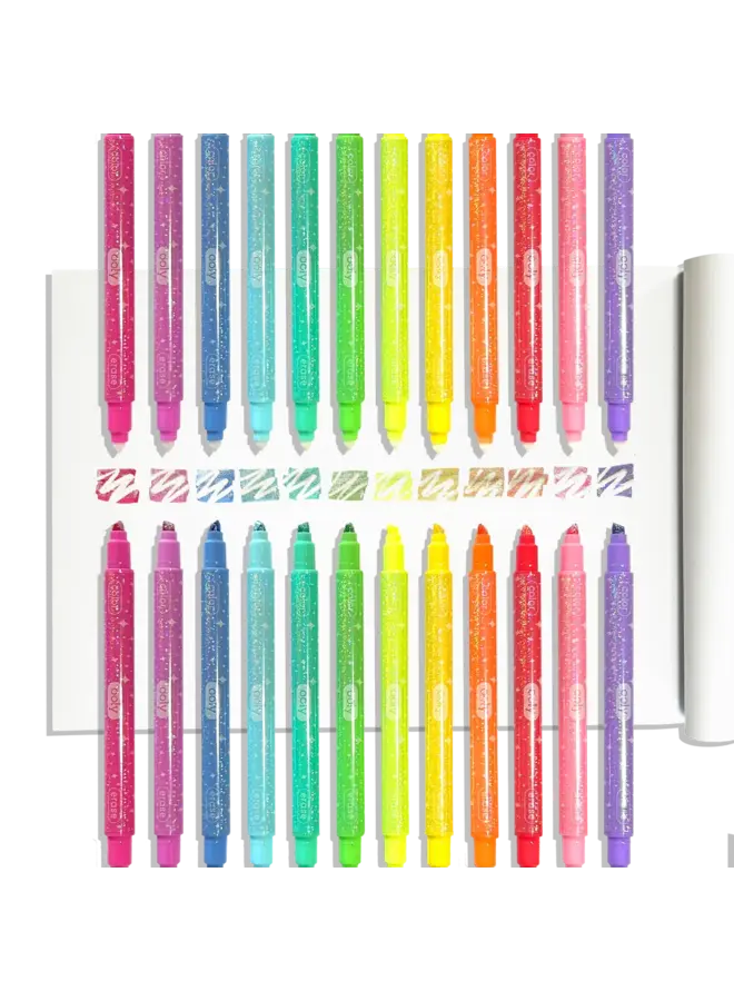 Ooly - Make no mistake! - Glittery erasable markers