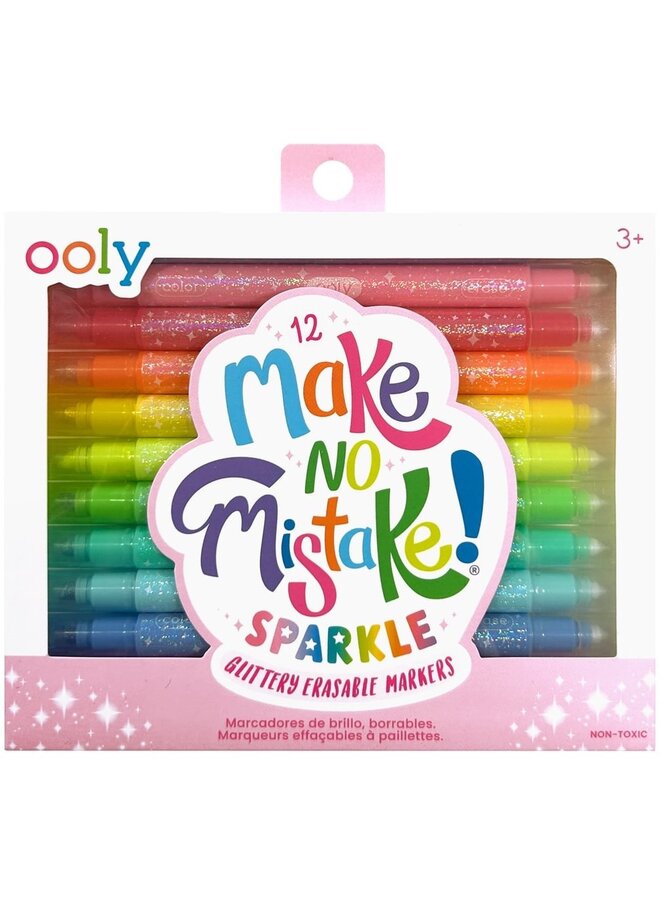 Ooly - Make no mistake! - Glittery erasable markers