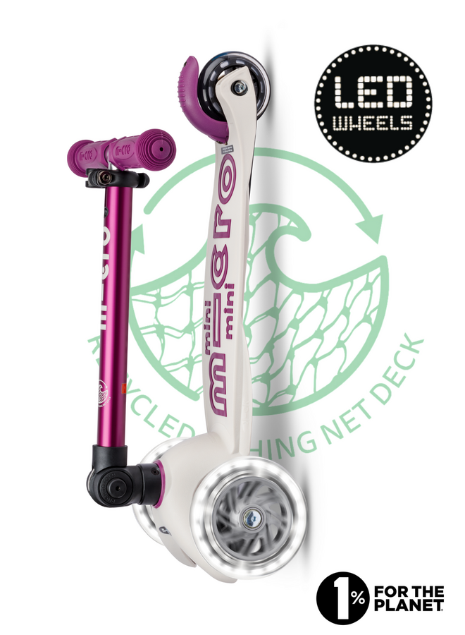 Micro step - Mini Micro step Deluxe inklapbaar ECO LED - Paars