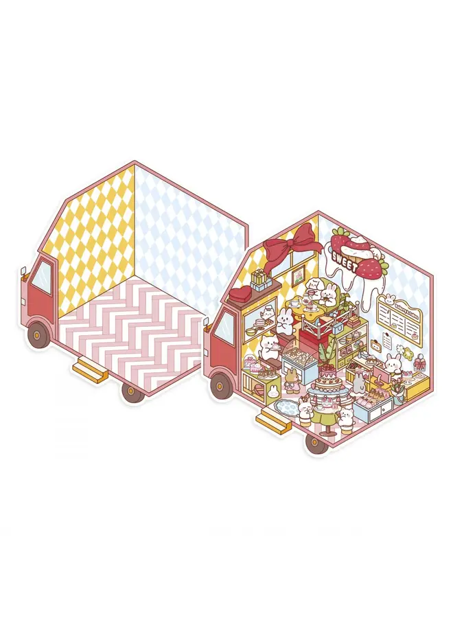 Janod - Cosy stickers - Tiny trucks