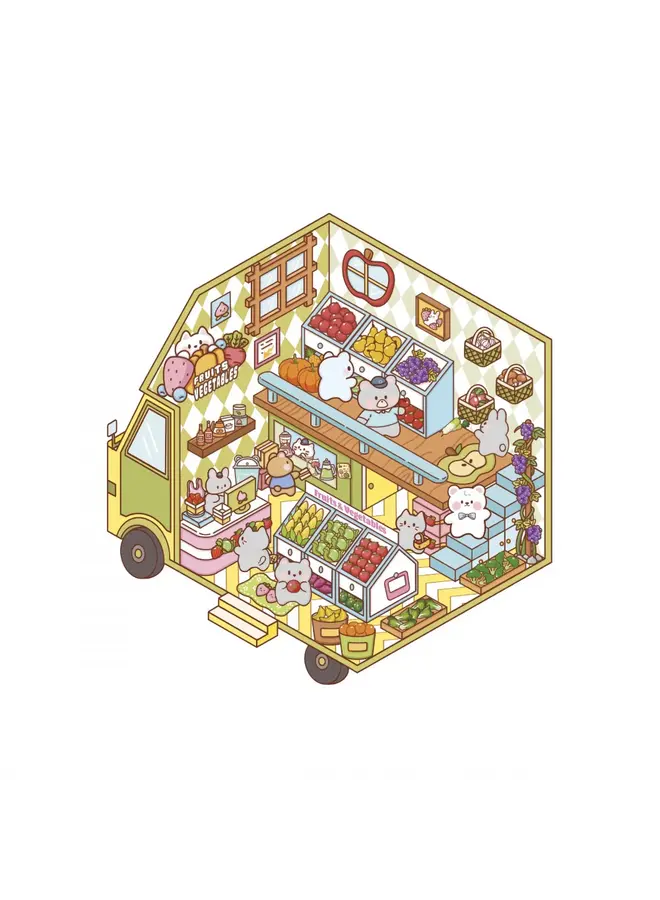 Janod - Cosy stickers - Tiny trucks