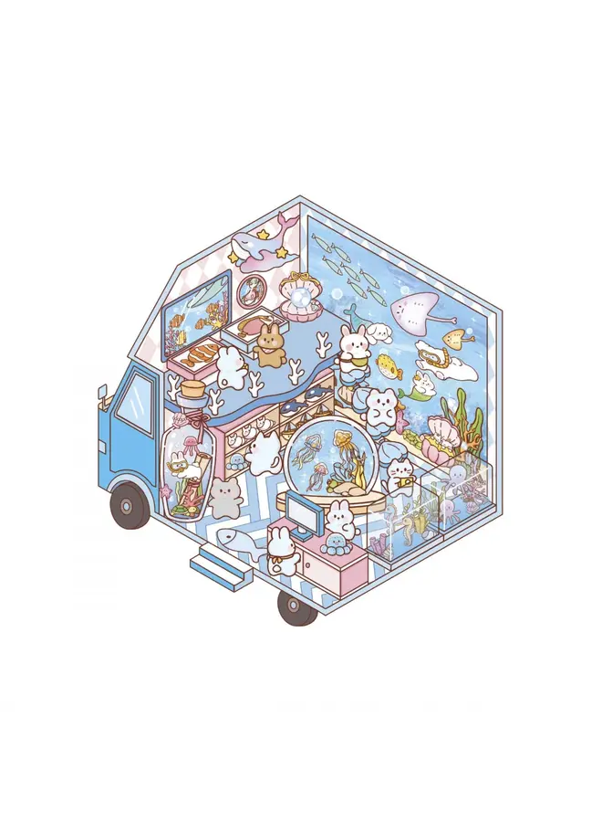Janod - Cosy stickers - Tiny trucks