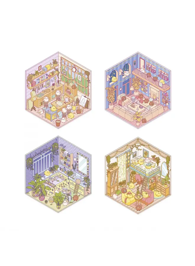 Janod - Cosy stickers - Lovely home