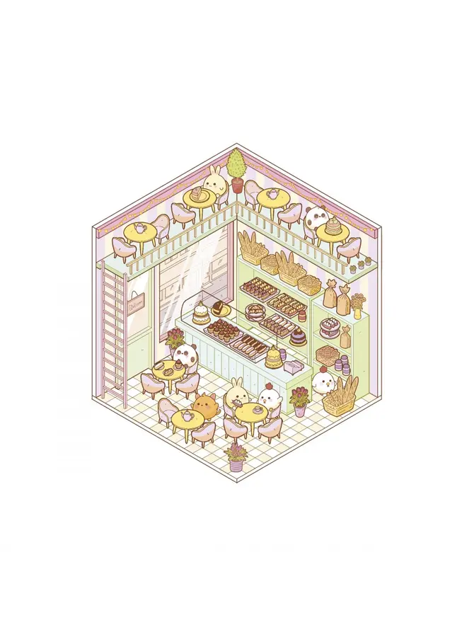 Janod - Cosy stickers - Little shops