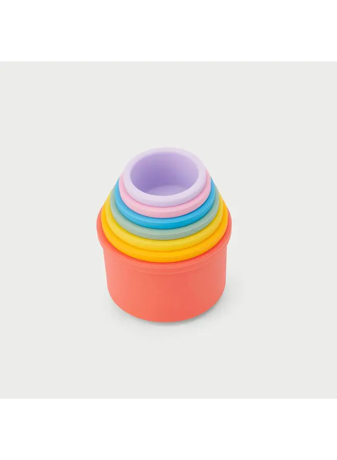 Tickit - SiliSoft ronde stapelbekers - Regenboog