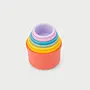 Tickit - SiliSoft ronde stapelbekers - Regenboog