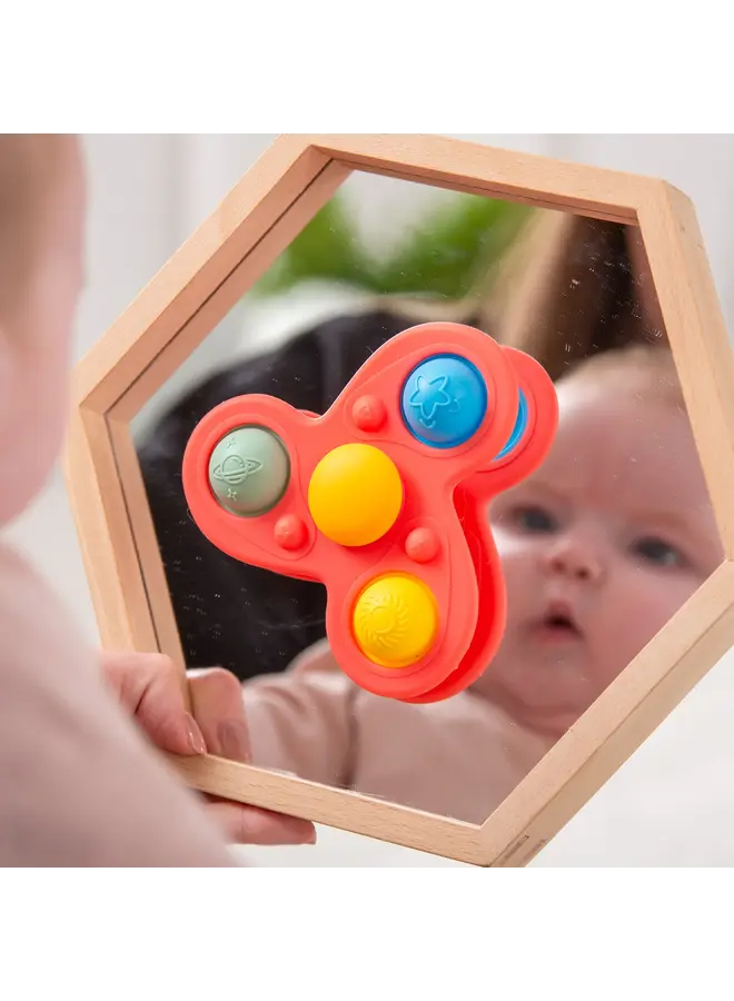 Tickit - SiliSoft jumbo spinner - Regenboog