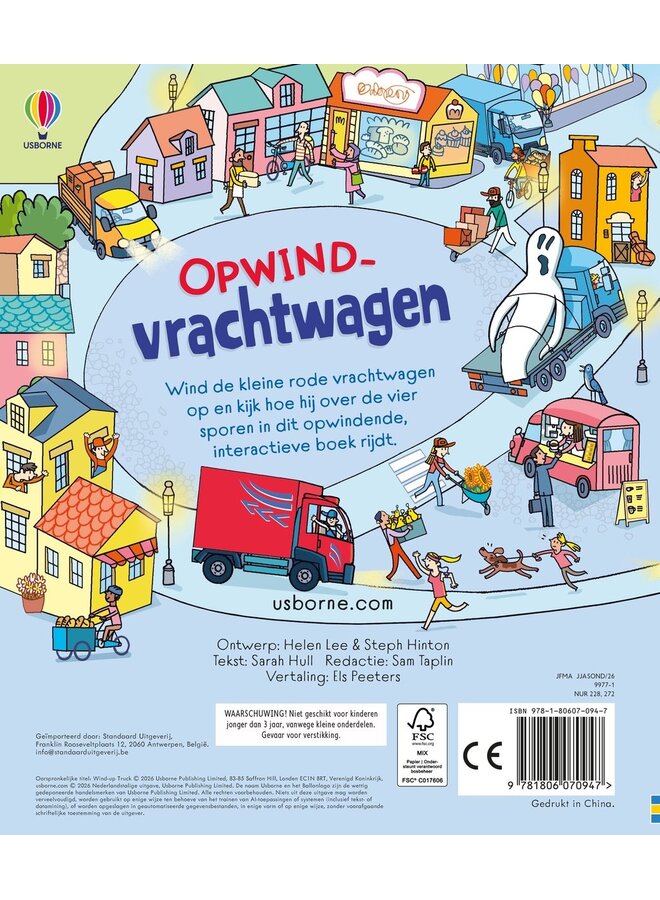 Usborne - Opwind-graafmachine (kartonboekje)