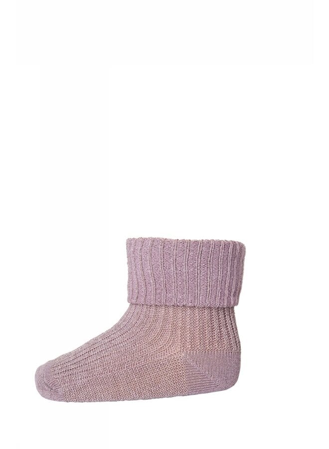 MP Denmark - Cotton rib baby socks - 188 - Wood rose