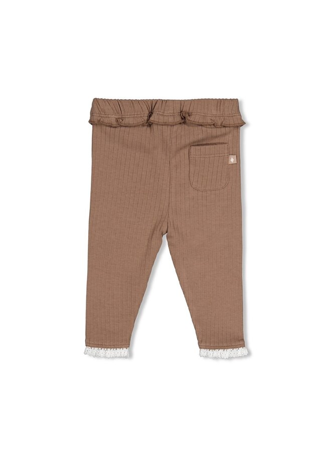 Feetje - Legging rib - My little love - Taupe