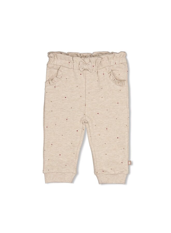 Broek AOP - My little love - Taupe melange