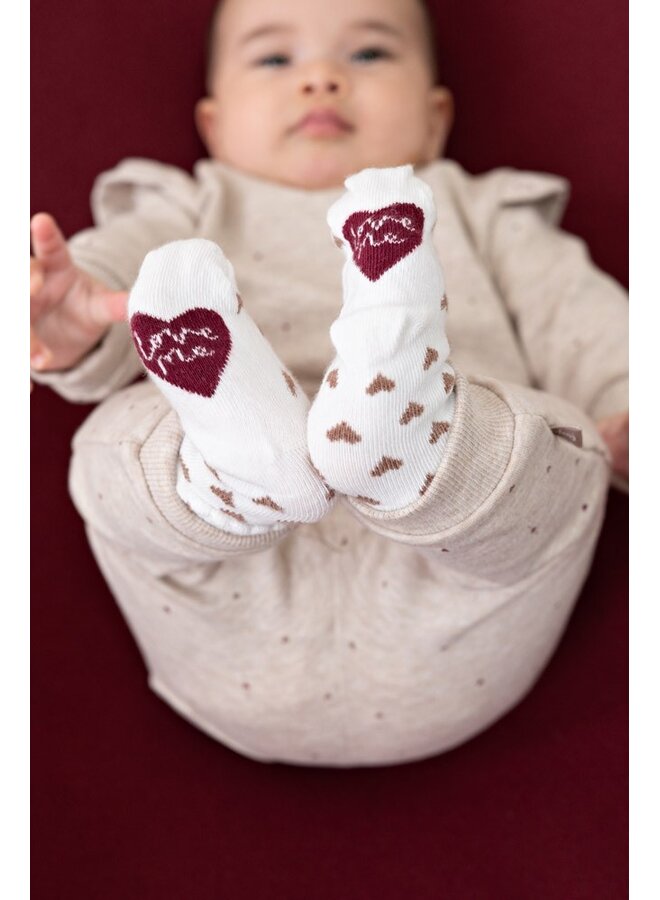 Feetje - Sweater AOP relaxed fit - My little love - Taupe melange