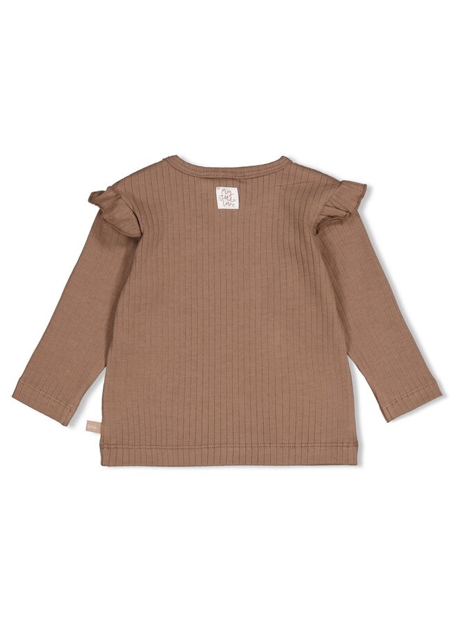 Feetje - Longsleeve rib - My little love - Taupe