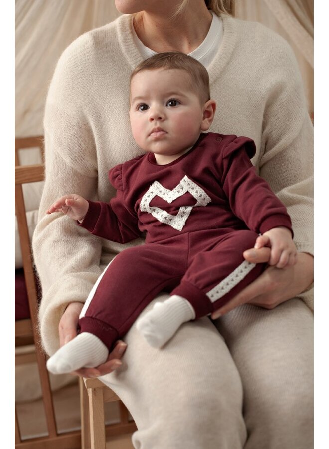 Feetje - Sweater relaxed fit - My little love - Bordeaux