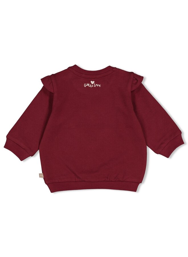 Feetje - Sweater relaxed fit - My little love - Bordeaux