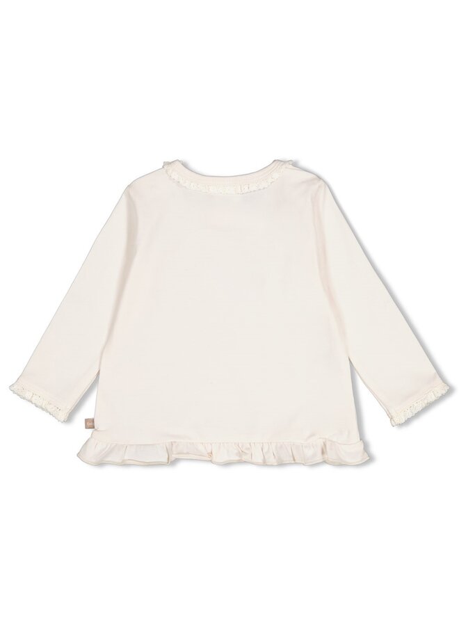 Feetje - Longsleeve ruches - My little love - Offwhite