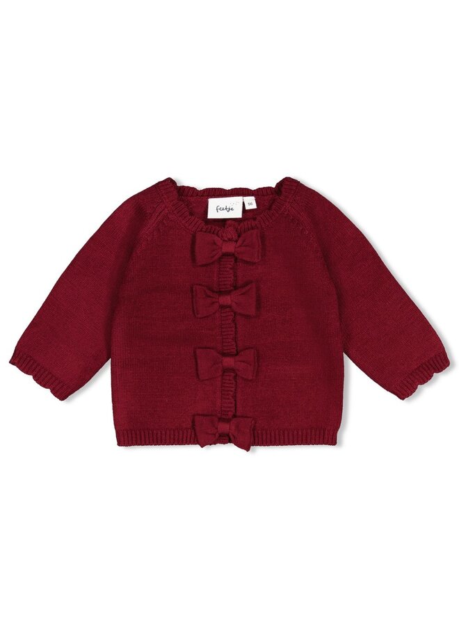 Feetje - Vestje gebreid - My little love - Bordeaux