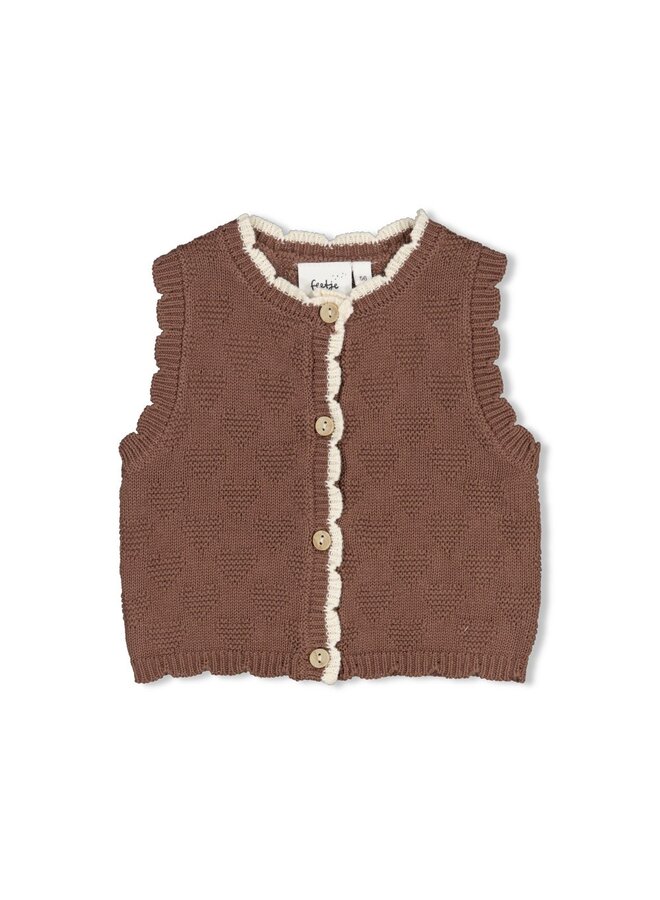 Gilet gebreid - My little love - Taupe