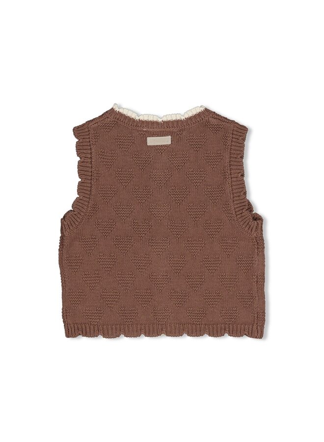 Feetje - Gilet gebreid - My little love - Taupe